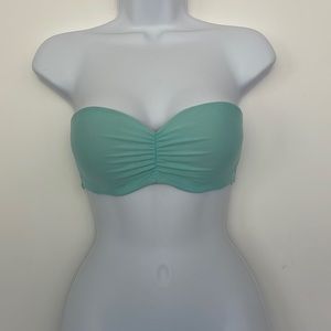 Strapless green top